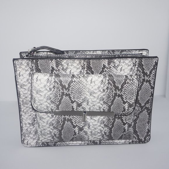 Gray Snake Print Crossbody Bag - Picture 1 of 5